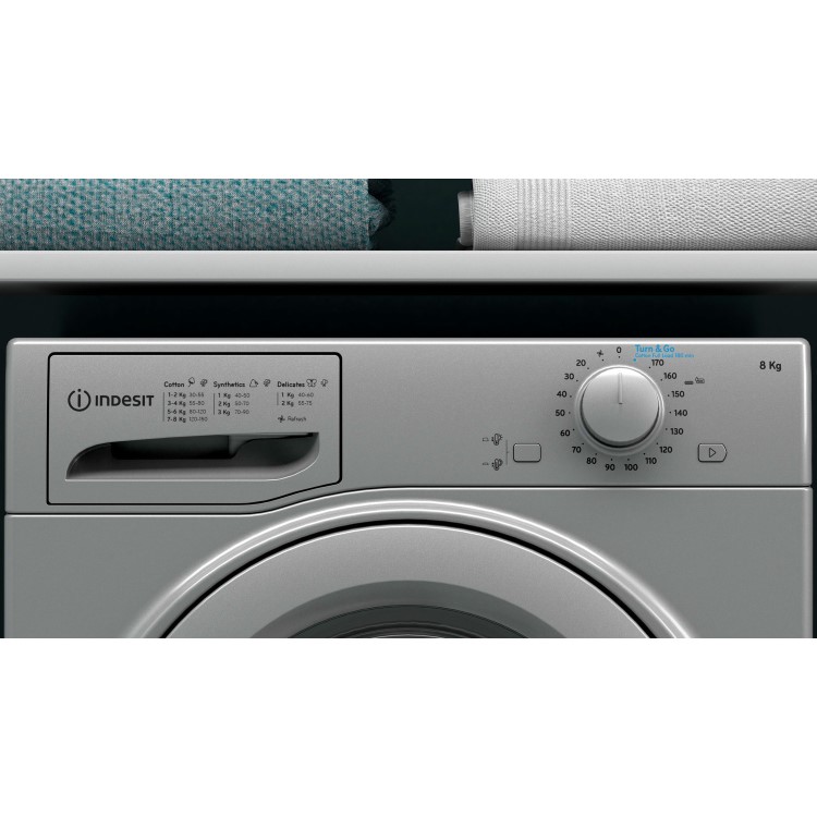 Indesit 8kg Condenser Tumble Dryer - Silver