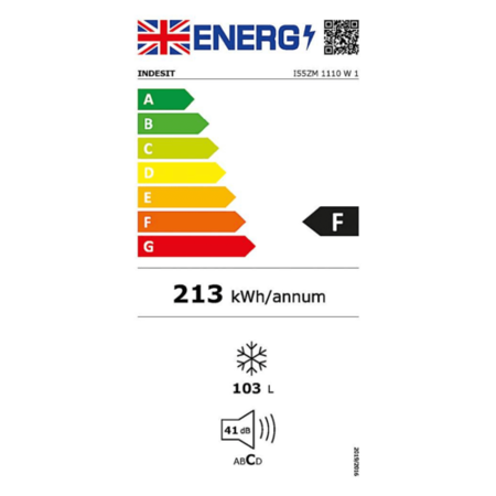Refurbished Indesit I55ZM1110W1 Freestanding 102 Litre Under Counter Freezer White