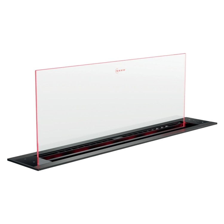 Neff N90 80cm Clear Glass Downdraft Hood - Black