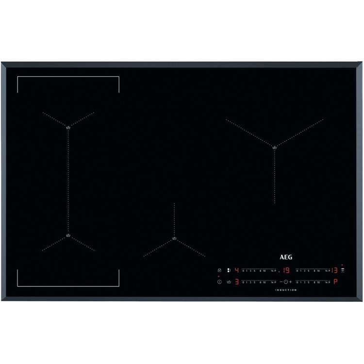 Refurbished AEG IAE84421FB 78cm 4 Zone Induction Hob with Bridge Zone and SenseBoil