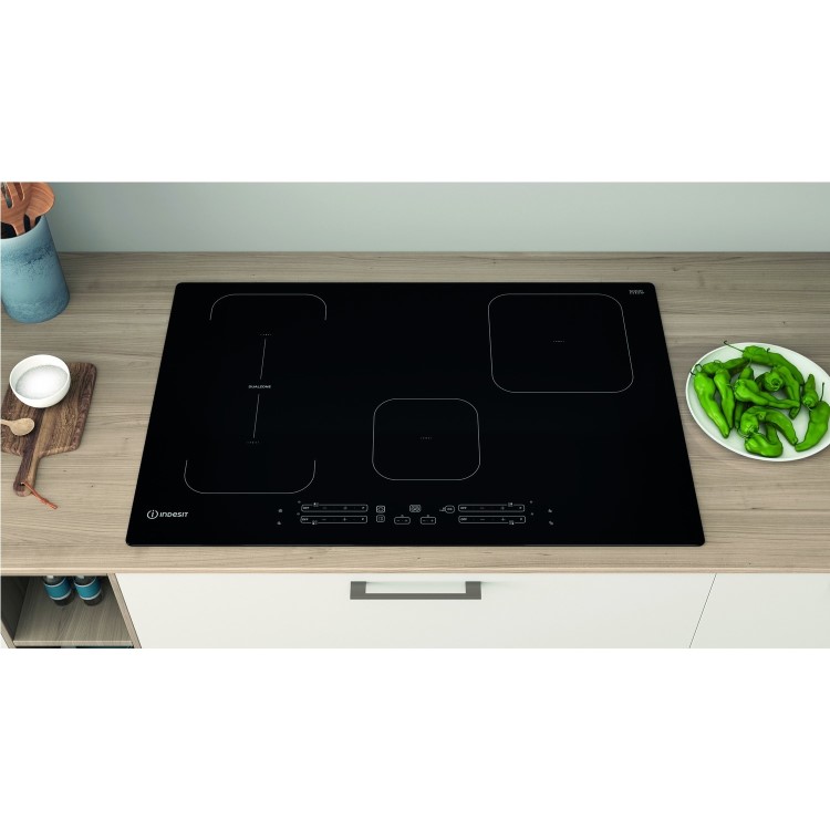 Indesit 77cm 4 Zone Induction Hob with Dualzone