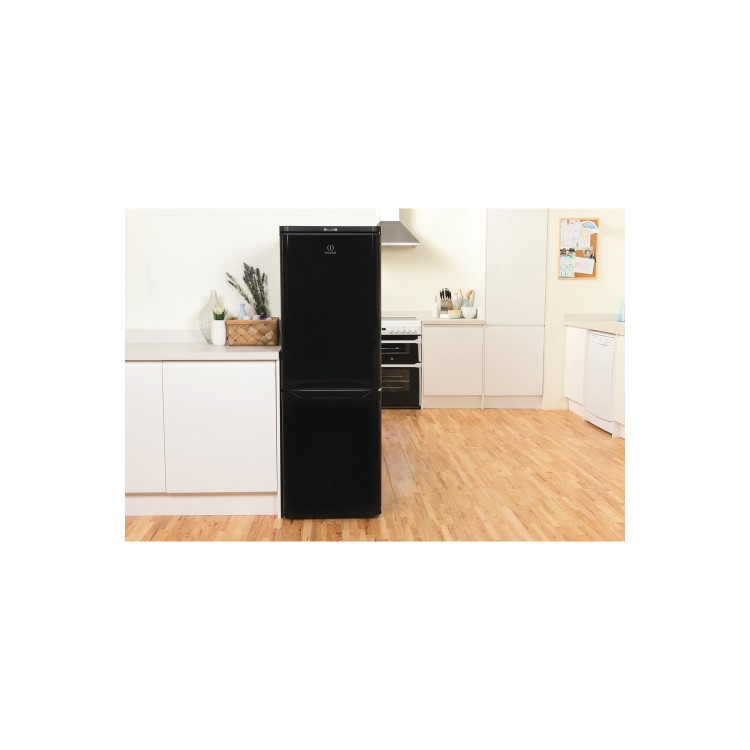 Indesit 208 Litre 60/40 Freestanding Fridge Freezer - Black