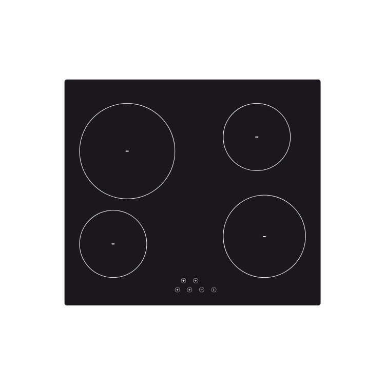 Iberna IBHC600 60cm Touch Control Ceramic Hob - 
4 Ceramic zones - 4 residual heat indicators - fron