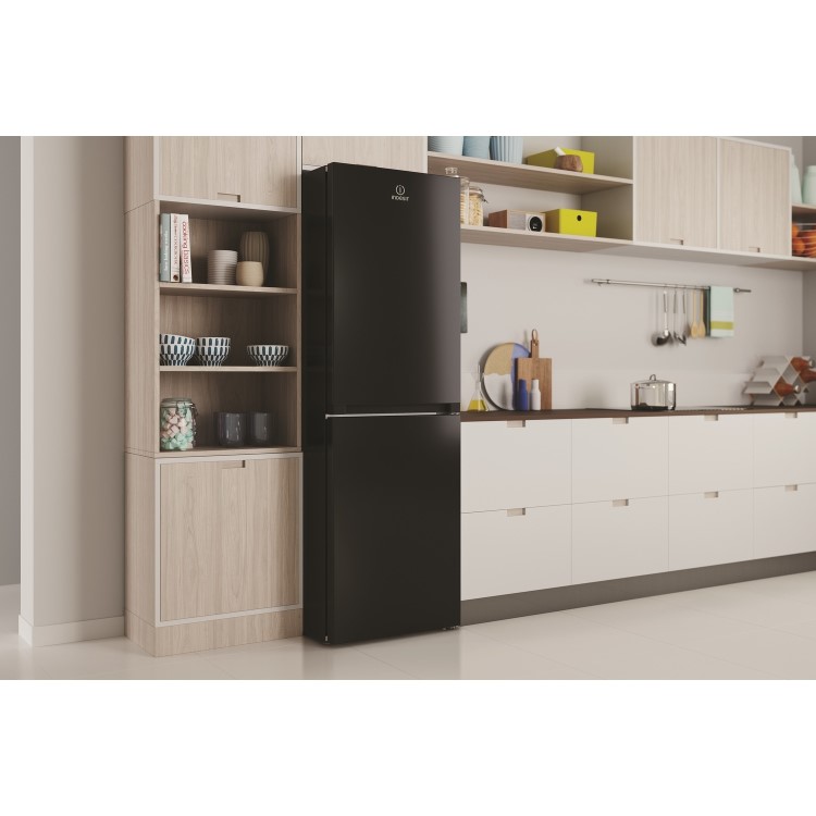 Refurbished Indesit IBTNF60182BUK Freestanding 322 Litre 50/50 Frost Free Fridge Freezer Black