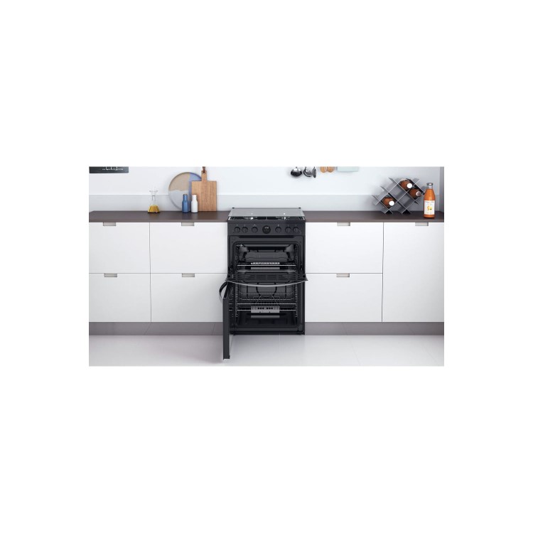 Indesit 60cm Gas Cooker - Black