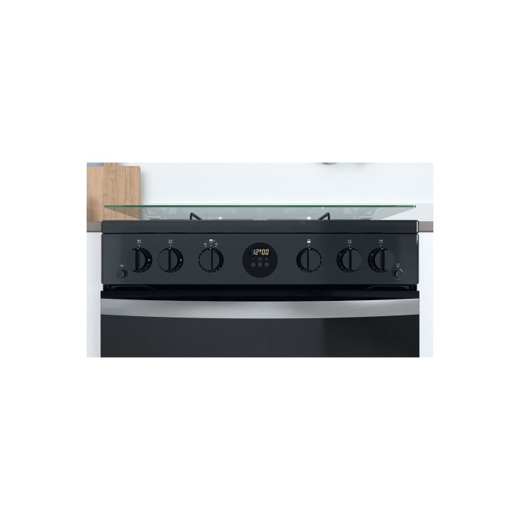 Indesit 60cm Gas Cooker - Black