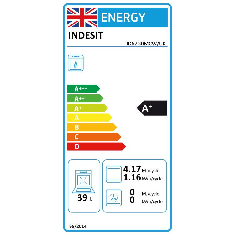 Indesit 60cm Gas Cooker - White