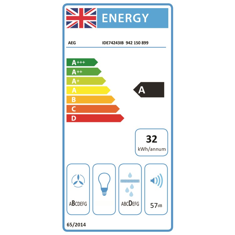 AEG 72cm 4 Zone Induction Venting Hob