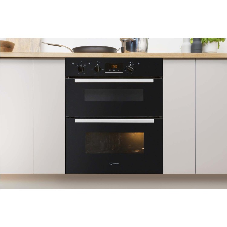 Indesit Aria Electric Built Under Double Oven - Black