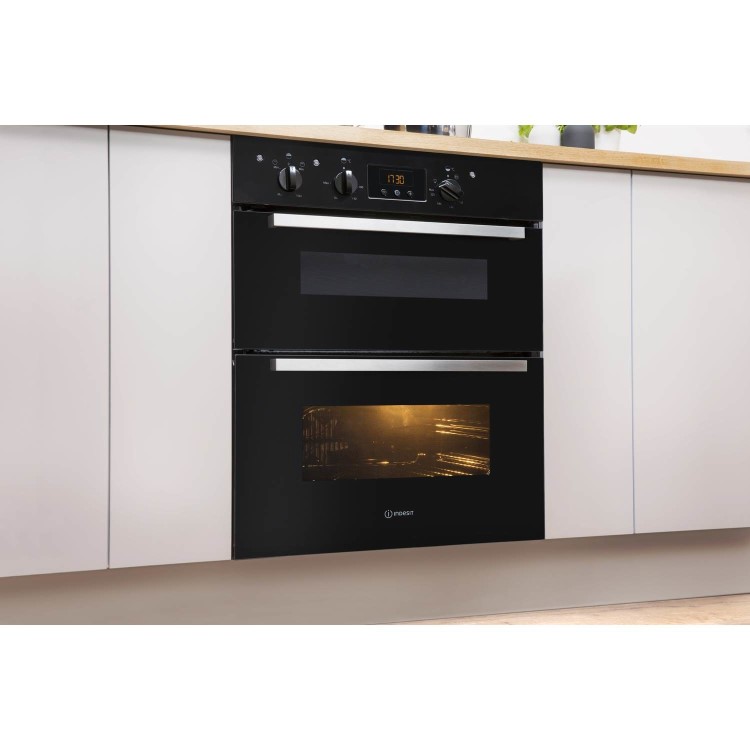 Indesit Aria Electric Built Under Double Oven - Black