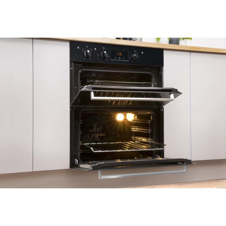 Indesit Aria Electric Built Under Double Oven - Black