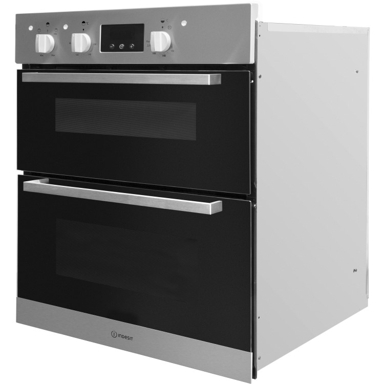 Indesit Aria Electric Built Under Double Oven - Stainless Steel