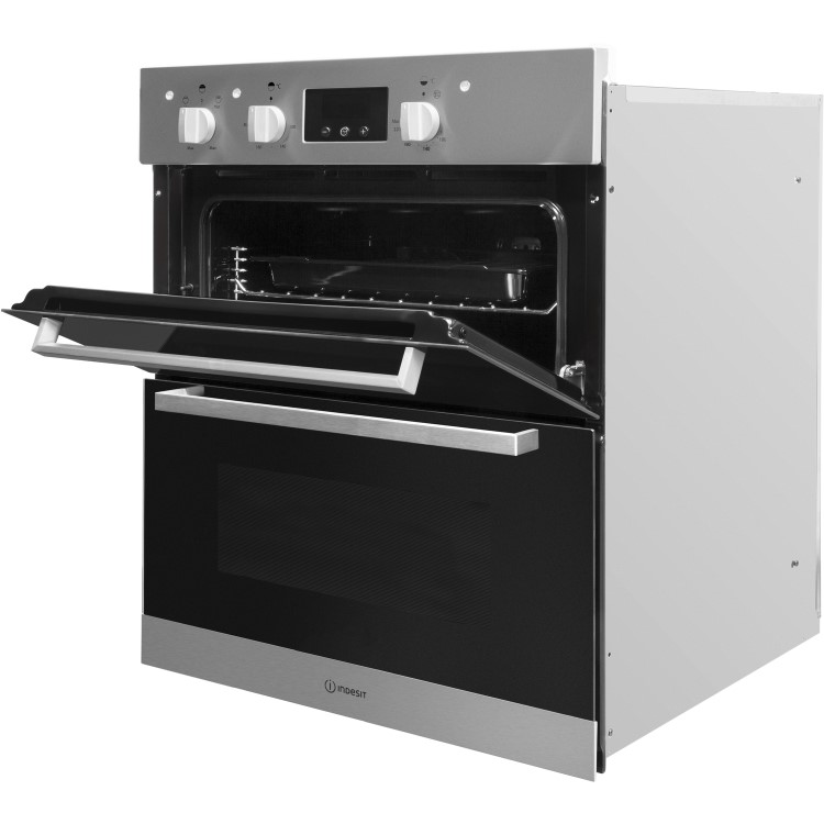 Indesit Aria Electric Built Under Double Oven - Stainless Steel