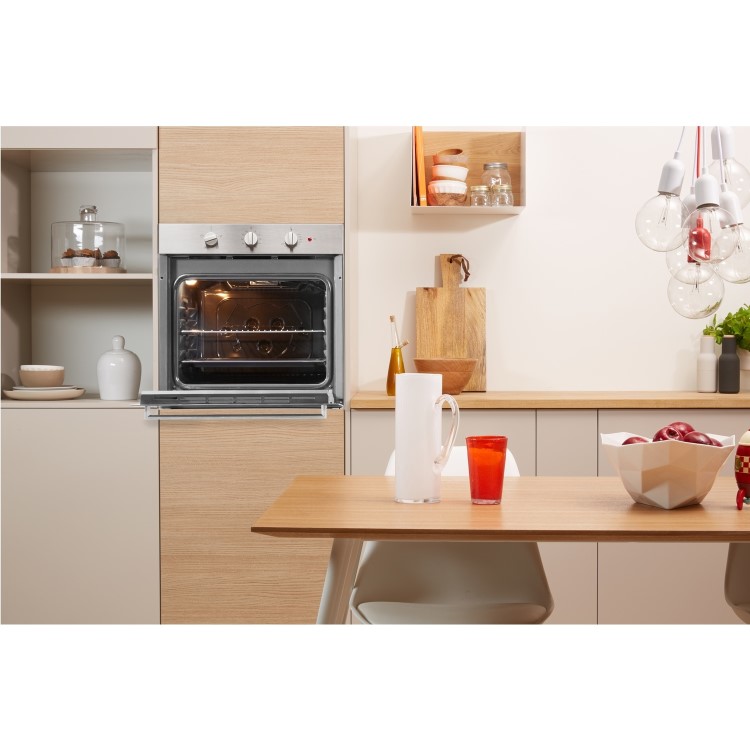 Indesit Aria Electric Conventional Single Oven - Stainless Steel