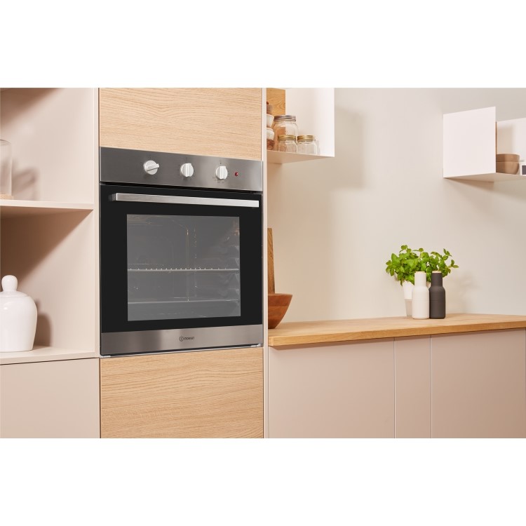 Indesit Aria Electric Conventional Single Oven - Stainless Steel