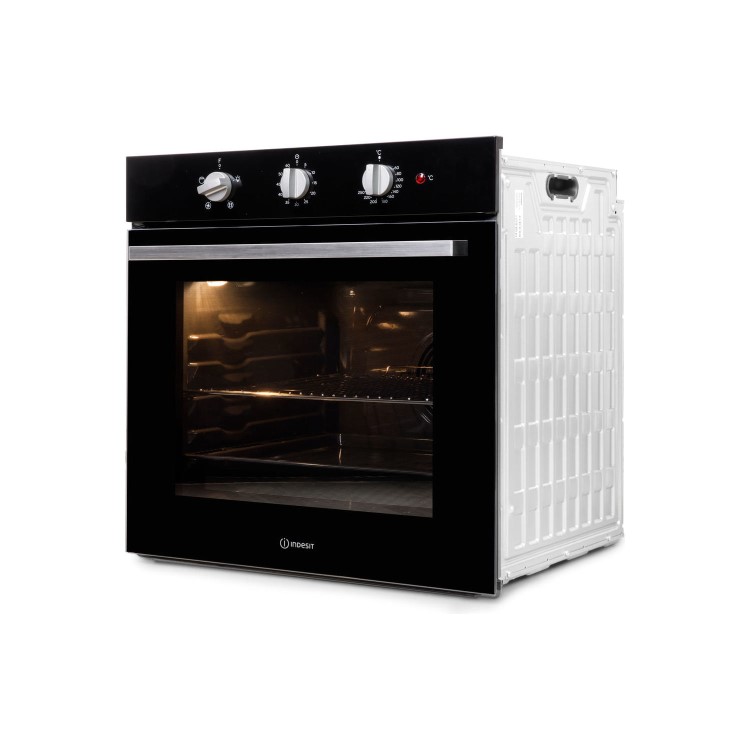 Refurbished Indesit Aria IFW6330BL 60cm Single Built In Electric Oven Black