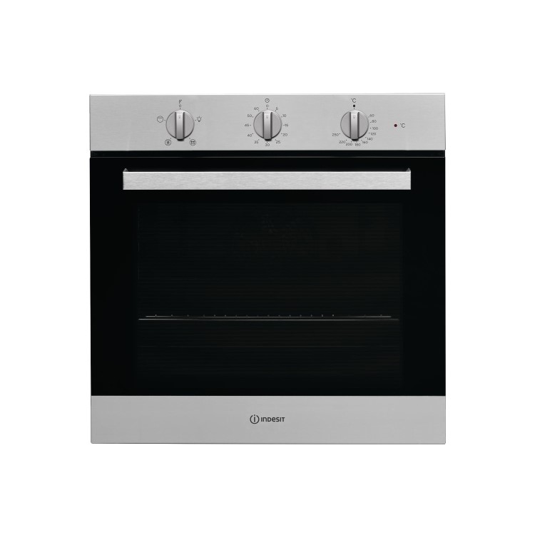 Refurbished Indesit IFW6330IX 60cm Single Built In Electric Oven Stainless Steel