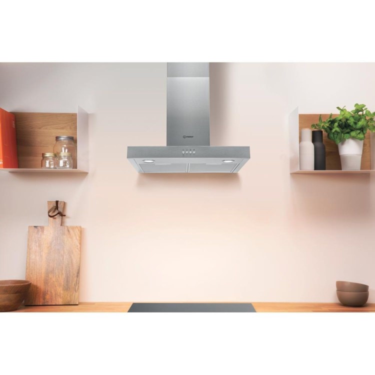 Indesit 60cm Slimline Cooker Hood - Stainless Steel