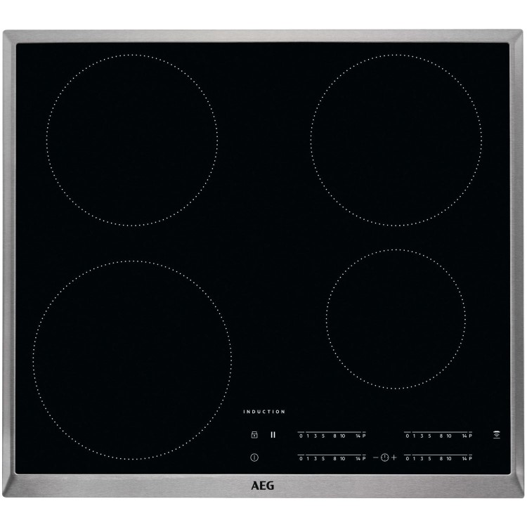 AEG IKB64401XB 60cm Four Zone Induction Hob - Black With Bevelled Edges