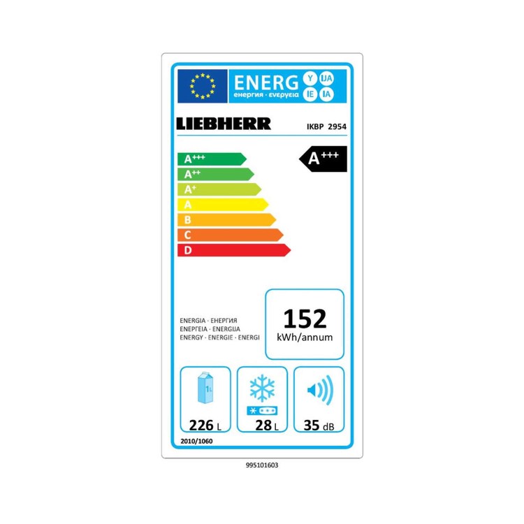 liebherr IKBP2954 Premium BioFresh 158cm In-column Integrated Fridge With Icebox