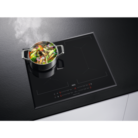 Refurbished AEG IKE64450FB 59cm 4 Zone Induction Hob with Dual Bridge Zones