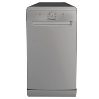 Indesit Freestanding Slimline Dishwasher - Silver