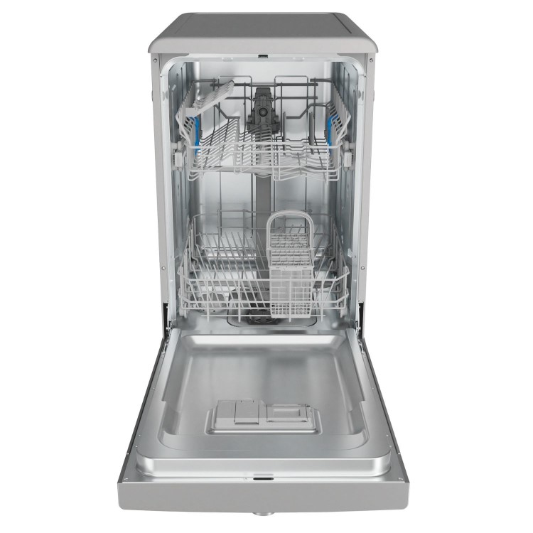 Indesit Freestanding Slimline Dishwasher - Silver