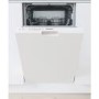 Indesit Push&Go Integrated Slimline Dishwasher - D-Rated White Control Panel