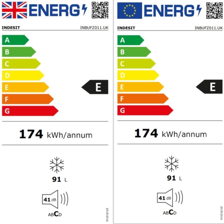 Indesit 91 Litre Integrated Under Counter Freezer 