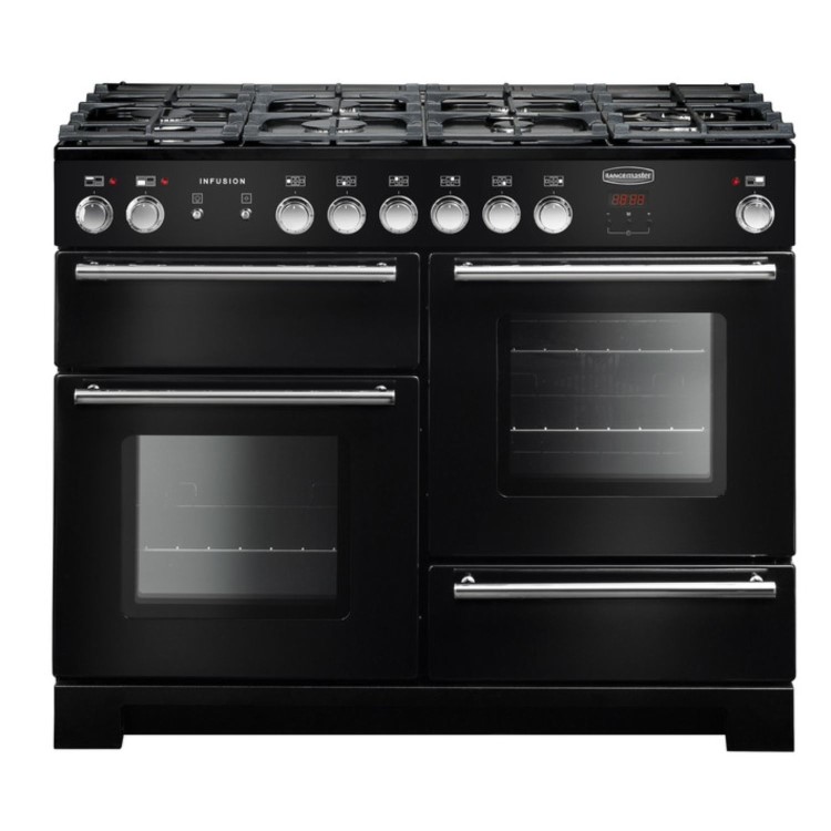 Rangemaster Infusion 110cm Dual Fuel Range Cooker - Black