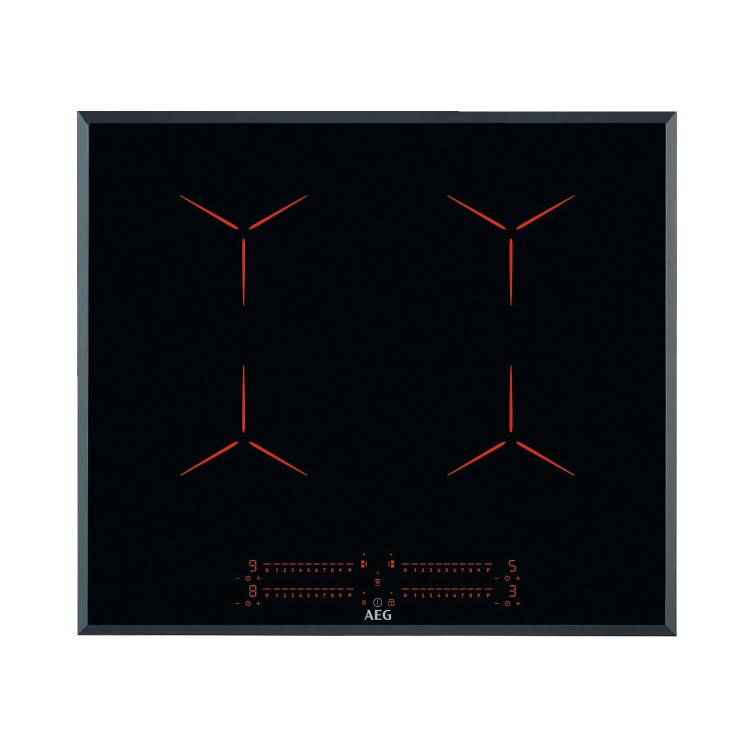 Refurbished AEG 6000 Series IPE64551FB 60cm 4 Zone Induction Hob with Dual Bridge Zones