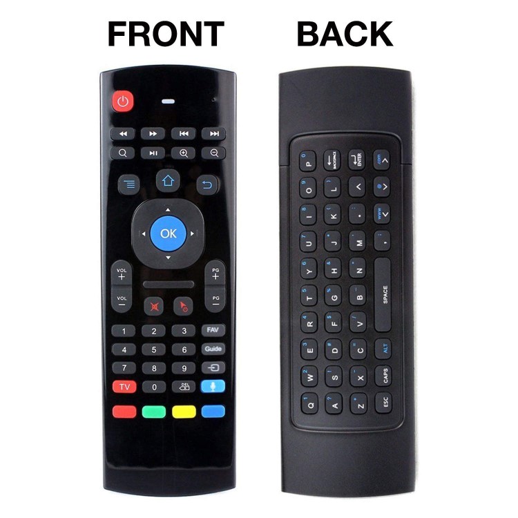 electriQ 3-in-1 Magic Remote with Wireless Keyboard and Air Mouse plus Voice Input for Smart TV Android PC Laptop