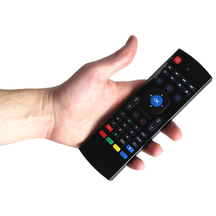 electriQ 3-in-1 Magic Remote with Wireless Keyboard and Air Mouse plus Voice Input for Smart TV Android PC Laptop