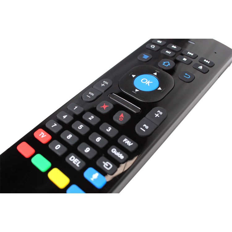 electriQ 3-in-1 Magic Remote with Wireless Keyboard and Air Mouse plus Voice Input for Smart TV Android PC Laptop