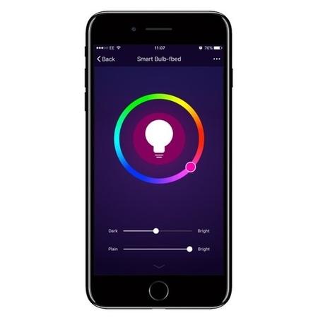 electriQ Dimmable Smart colour Wifi LED Bulb with E27 screw base - Alexa & Google Home compatible