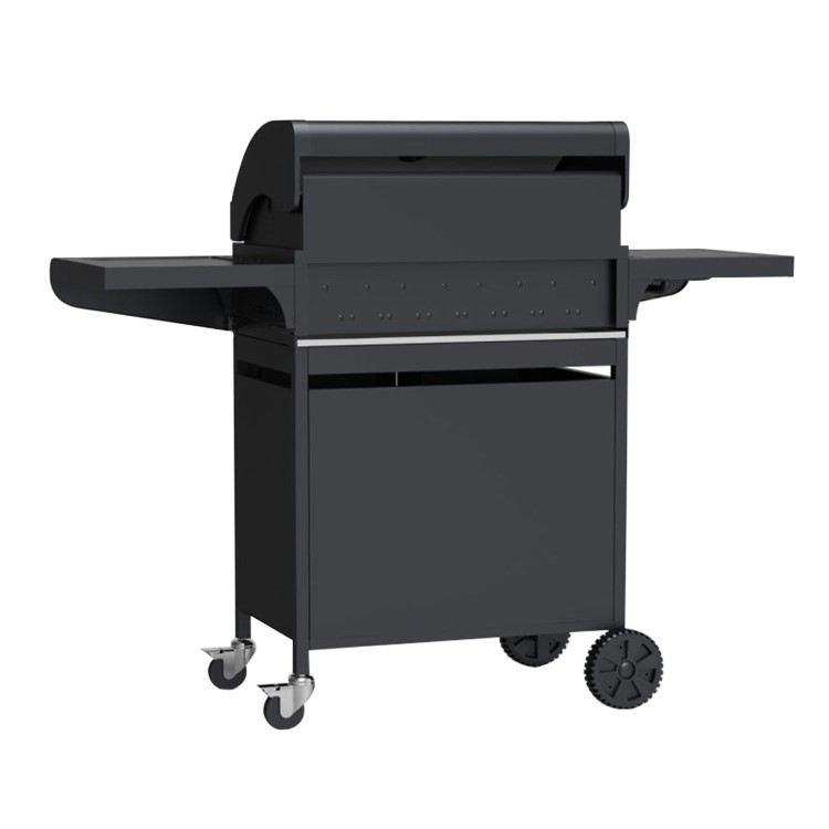 Refurbished Boss Grill Kentucky Premium 4 Burner Gas BBQ Grill with Side Burner - Black