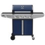 Boss Grill Kentucky Premium - 4 Burner Gas BBQ Grill with Side Burner - Blue