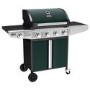 Boss Grill Kentucky Premium - 4 Burner Gas BBQ Grill with Side Burner - Green