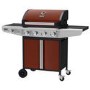 Boss Grill Kentucky Premium - 4 Burner Gas BBQ Grill with Side Burner - Red