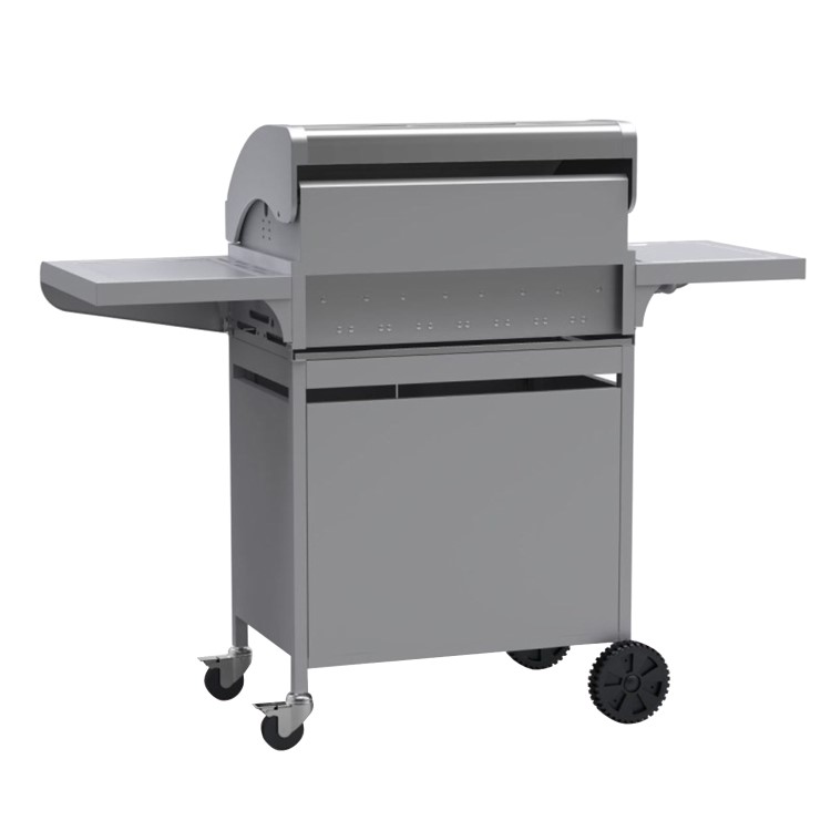 Boss Grill Kentucky Premium - 4 Burner Gas BBQ Grill with Side Burner - Stainless Steel