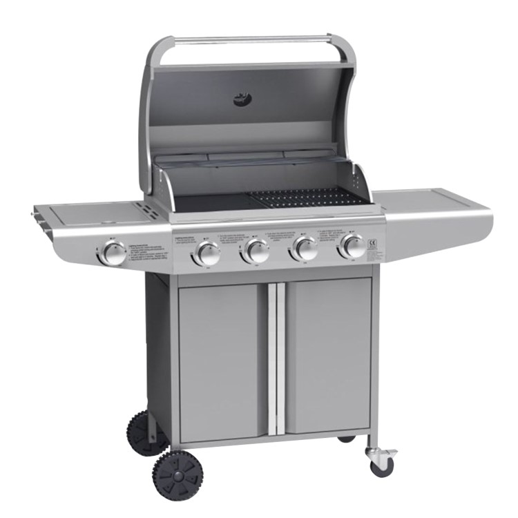 Refurbished Boss Grill Kentucky Premium 4 Burner Gas BBQ - Silver