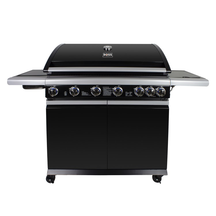 Refurbished Boss Grill Alabama Elite IQBBQ6BBL 6 Burner Gas BBQ with Side Burner in Black