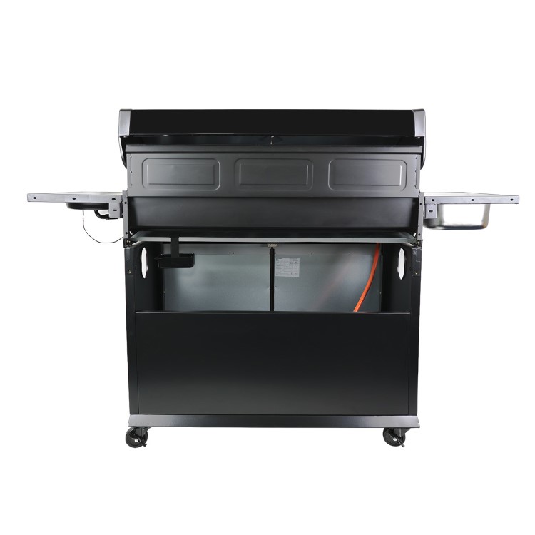 Refurbished Boss Grill Alabama Elite IQBBQ6BBL 6 Burner Gas BBQ with Side Burner in Black