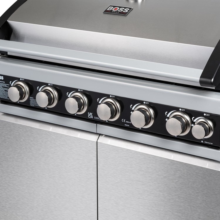 Boss Grill Alabama Elite - 6 Burner Gas BBQ with Side Burner - Stainless Steel