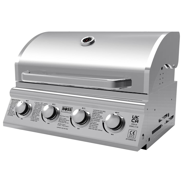 Boss Grill Texas Lone Star 4 Burner Built In Gas BBQ Grill - Stainless Steel