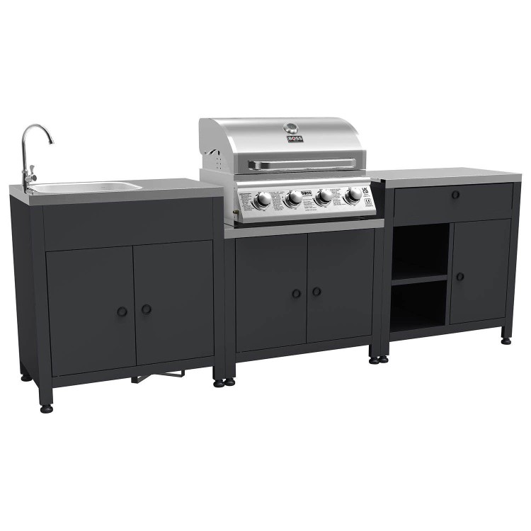 Boss Grill Texas All Star Outdoor Kitchen Modular - 4 Burner Gas BBQ Grill