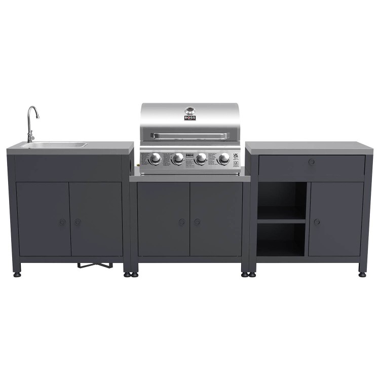 Boss Grill Texas All Star Outdoor Kitchen Modular - 4 Burner Gas BBQ Grill