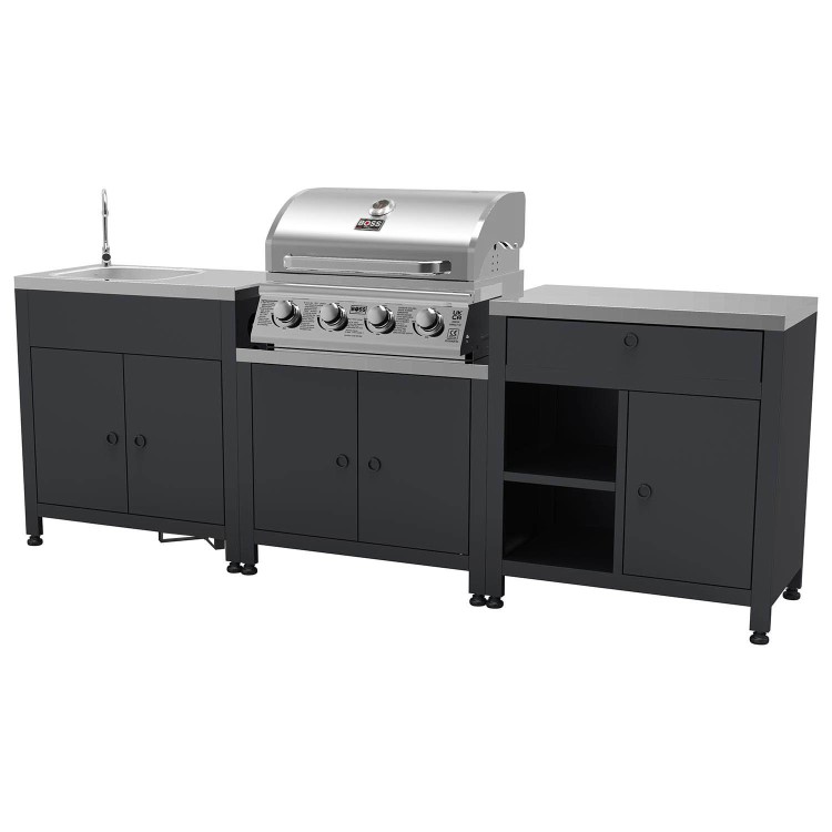 Boss Grill Texas All Star Outdoor Kitchen Modular - 4 Burner Gas BBQ Grill