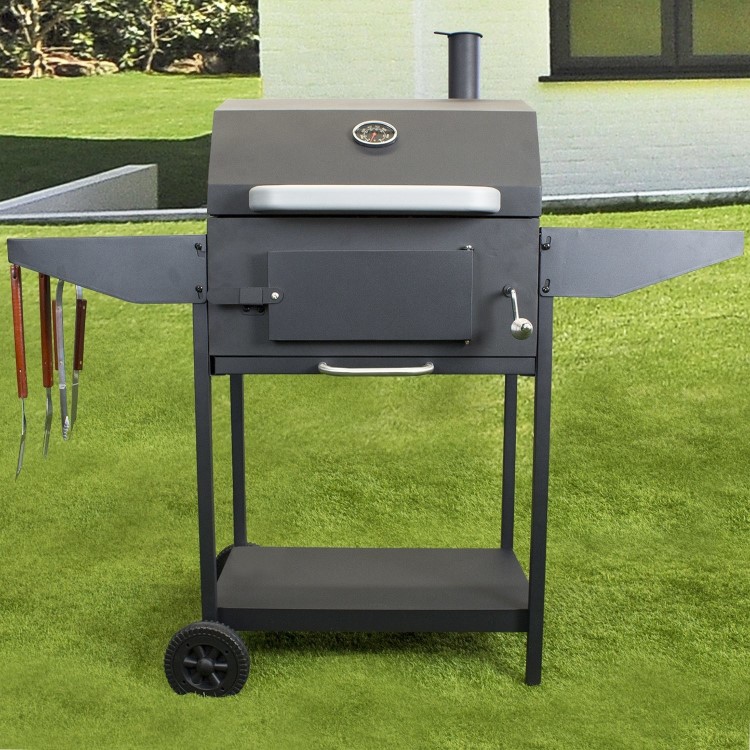 Boss Grill Tennessee - Charcoal Grill with Chimney Smoker BBQ