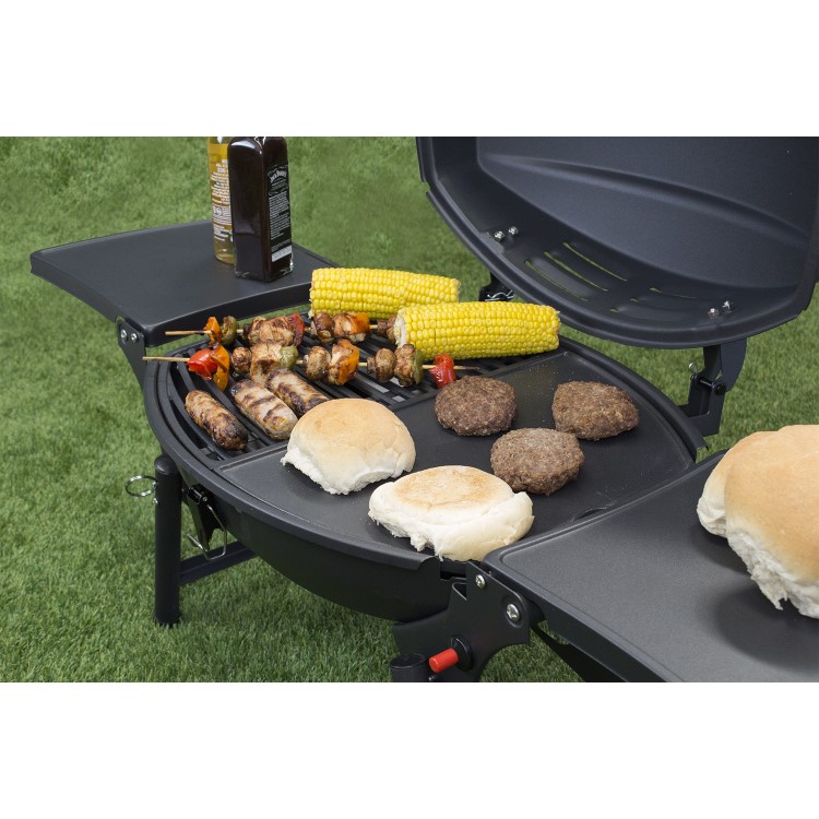 Refurbished electriQ Portable Single Burner Gas BBQ Grill Black